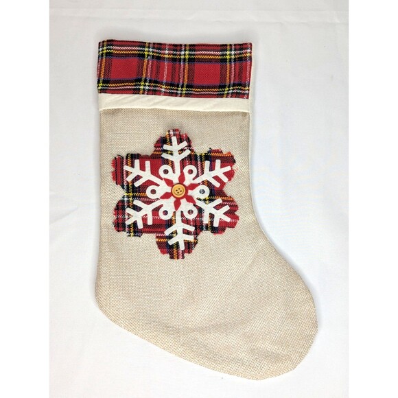Unbranded Other - Plaid Christmas Stocking - New